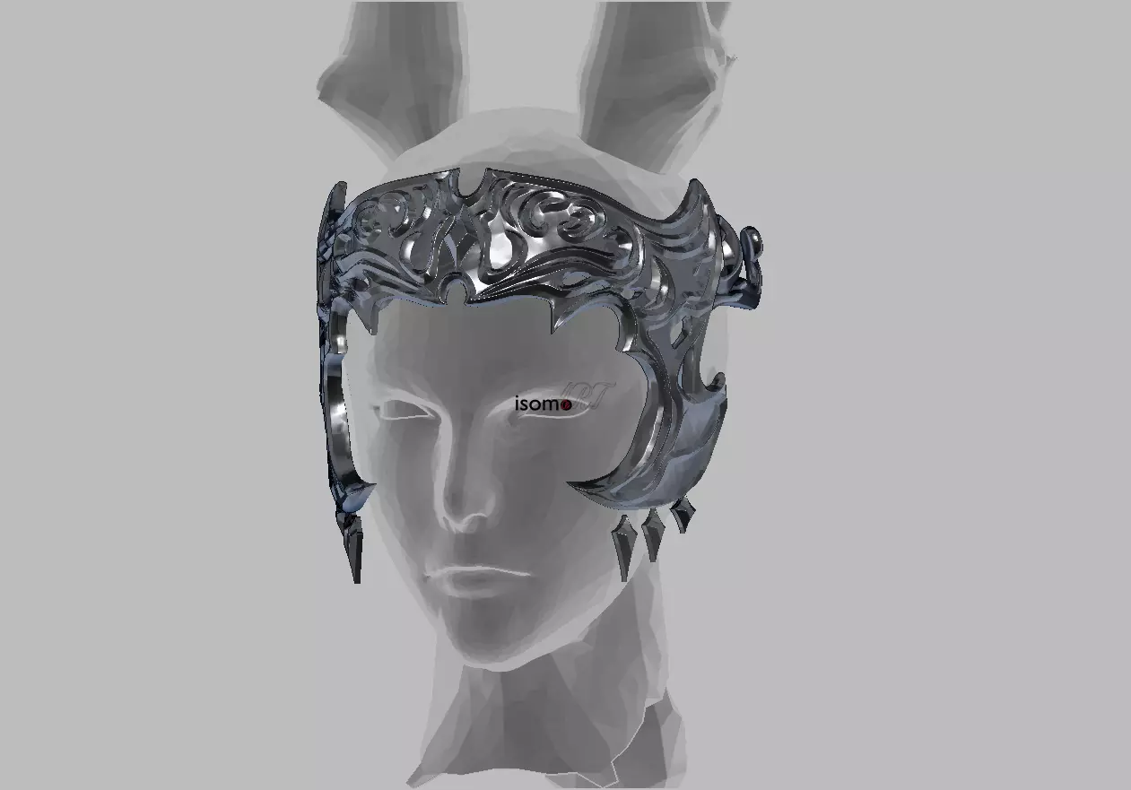 Male Viera Cosplay Headpiece - FFXIV - Game by SquareEnix 3D print model_0