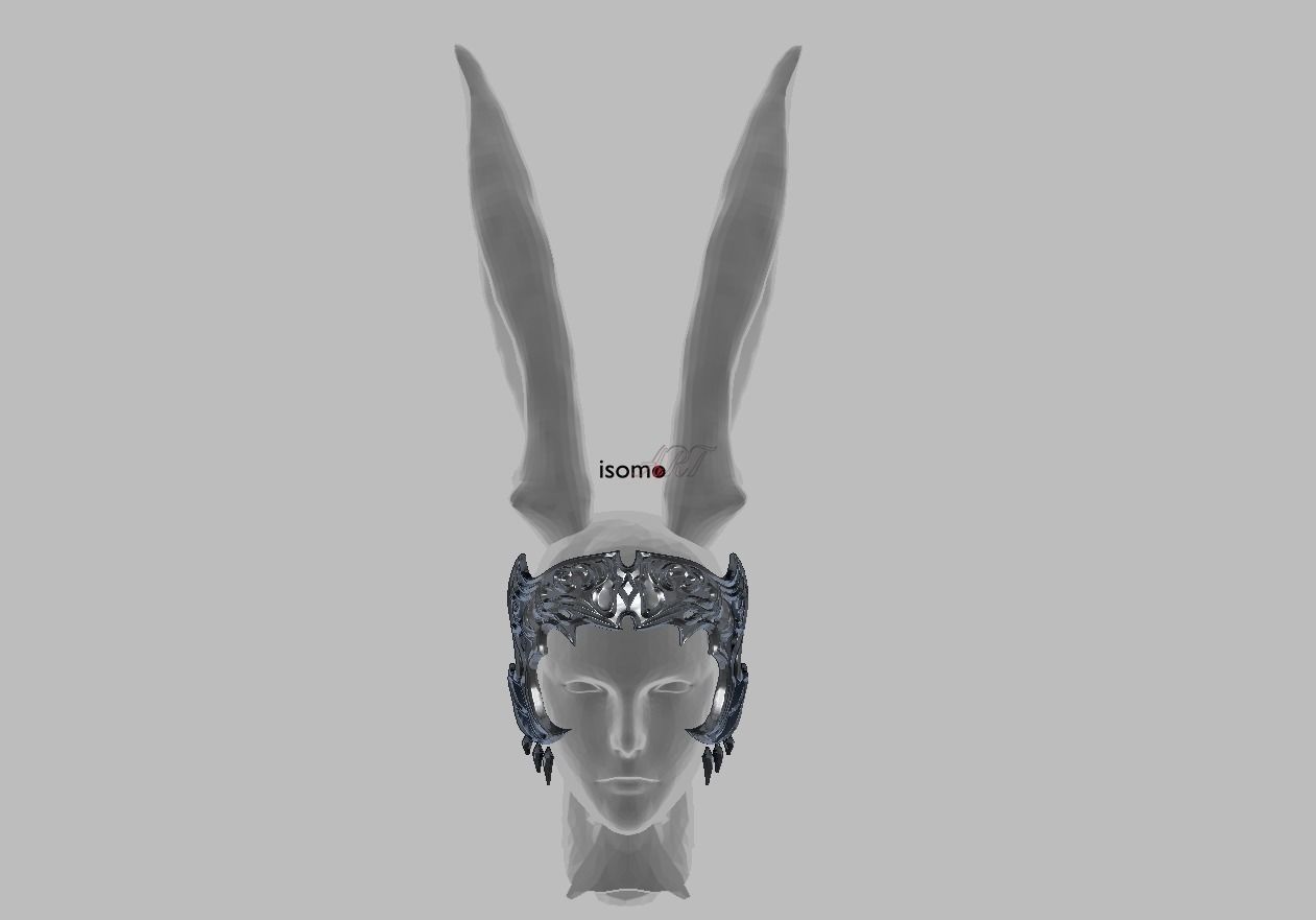 Male Viera Cosplay Headpiece - FFXIV - Game by SquareEnix 3D print model_7