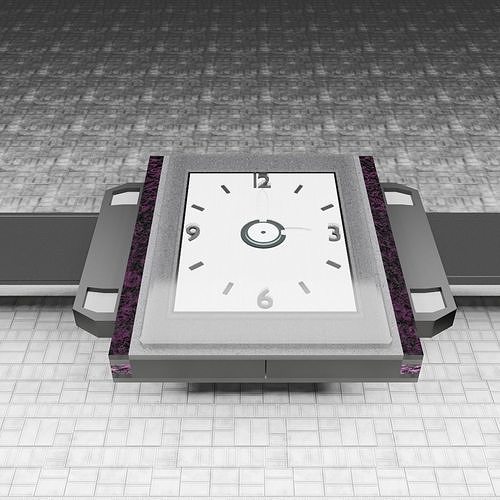 Watch futuristic clock Free 3D model