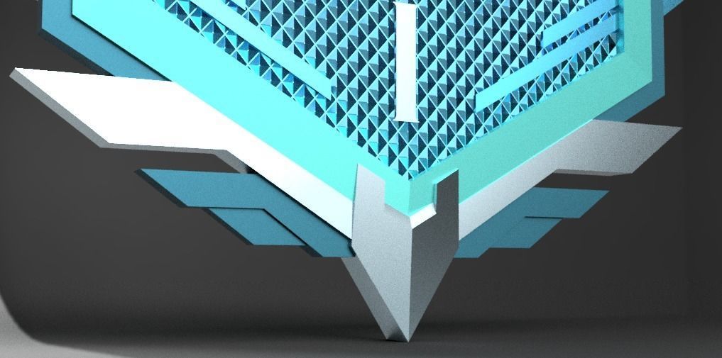 Call Of Duty mobile Pro Rank 1 emblem  3D model_5