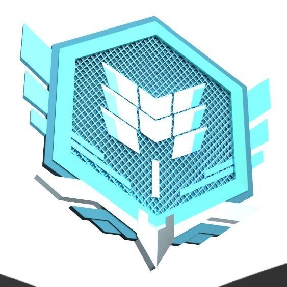 Call Of Duty mobile Pro Rank 1 emblem  3D model_2