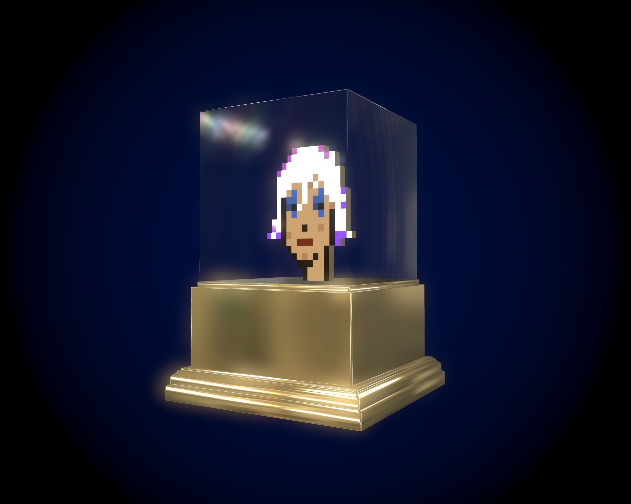 Gold Punk 3D model_2