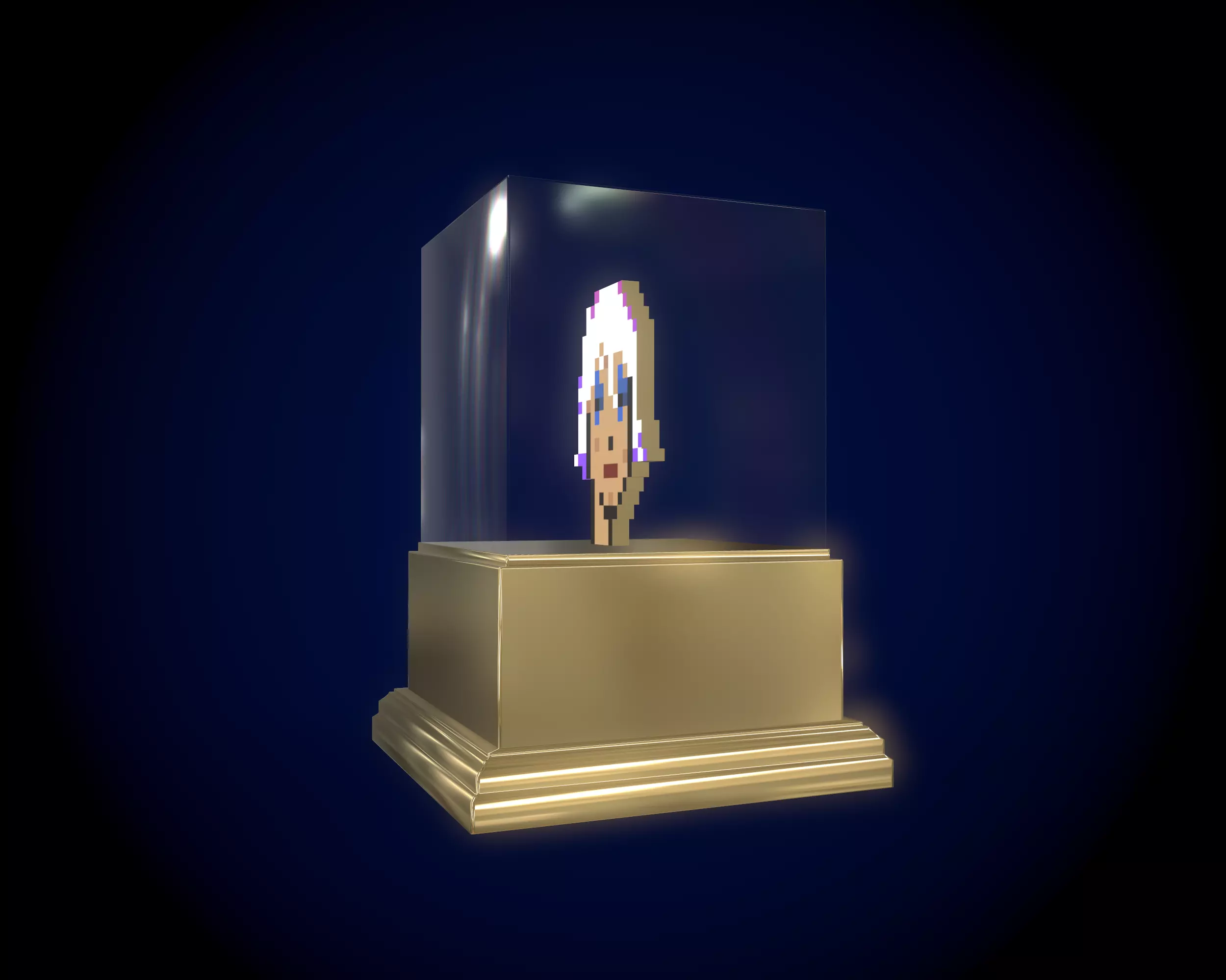 Gold Punk 3D model_0