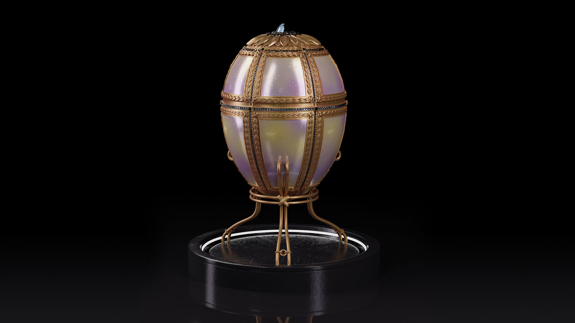 Faberge egg  House decoration  easter egg  ornament  3D model 3D model_2