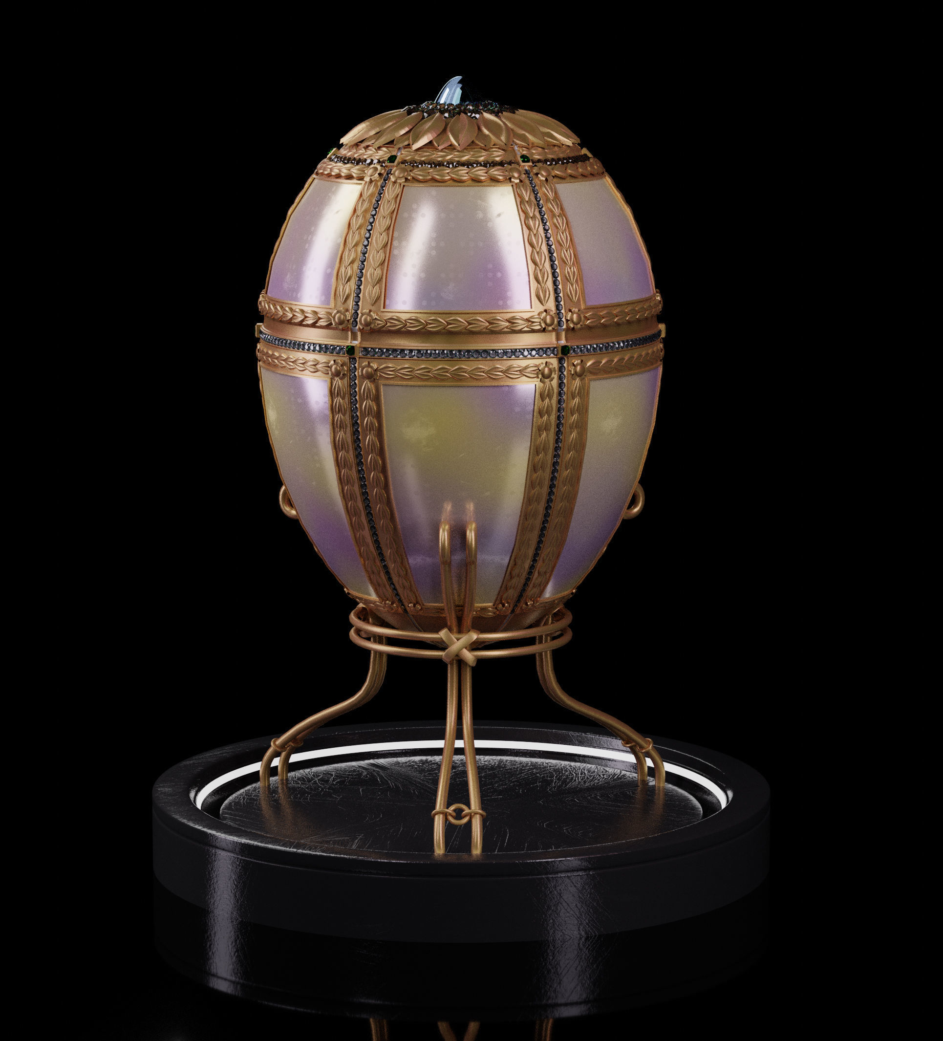 Faberge egg  House decoration  easter egg  ornament  3D model 3D model_6