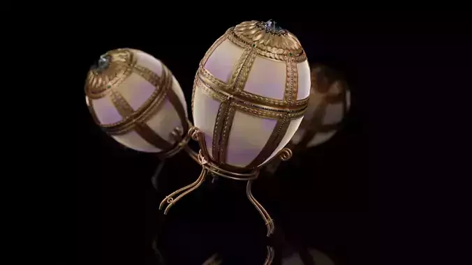 Faberge egg  House decoration  easter egg  ornament  3D model