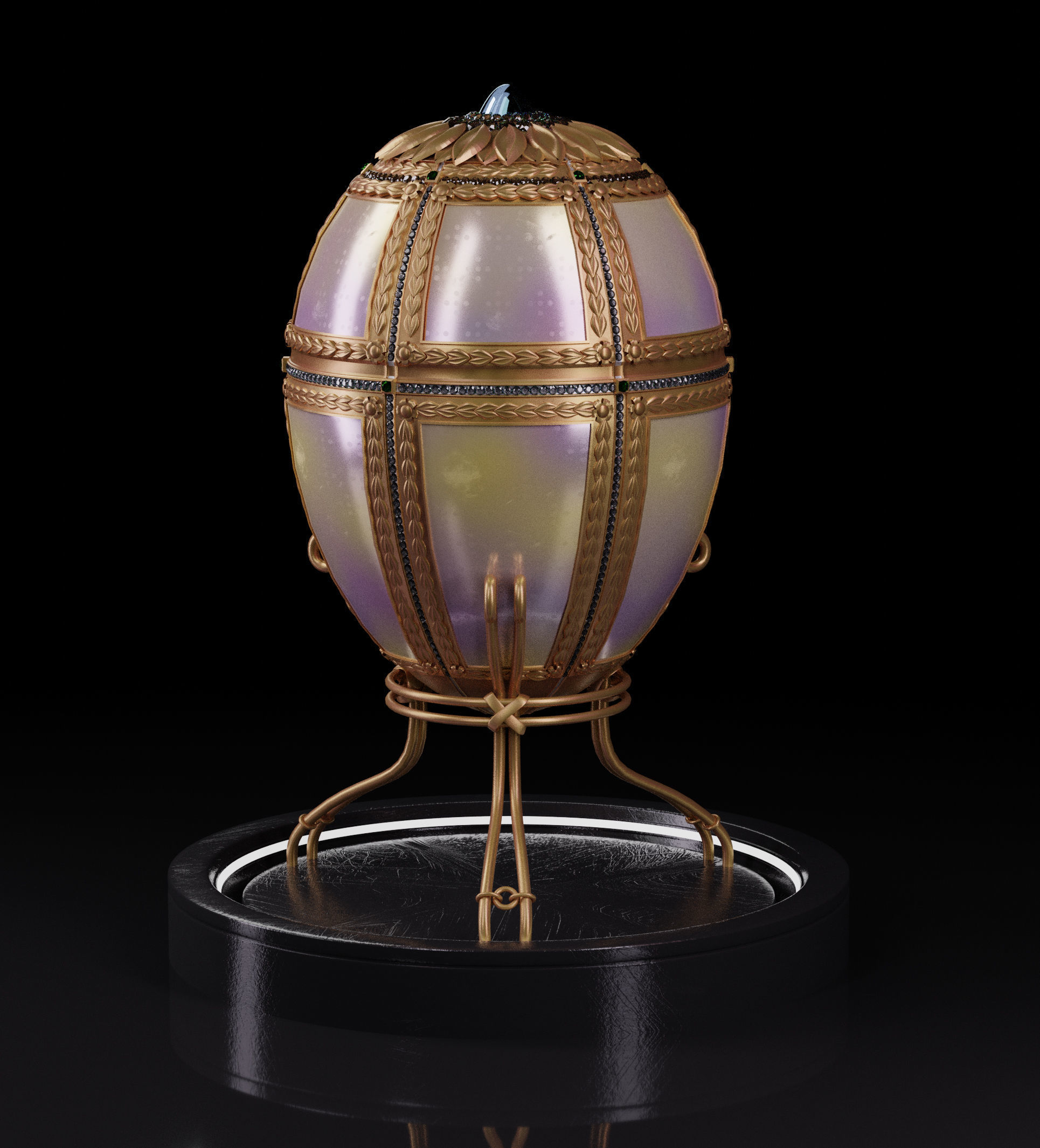 Faberge egg  House decoration  easter egg  ornament  3D model 3D model_4
