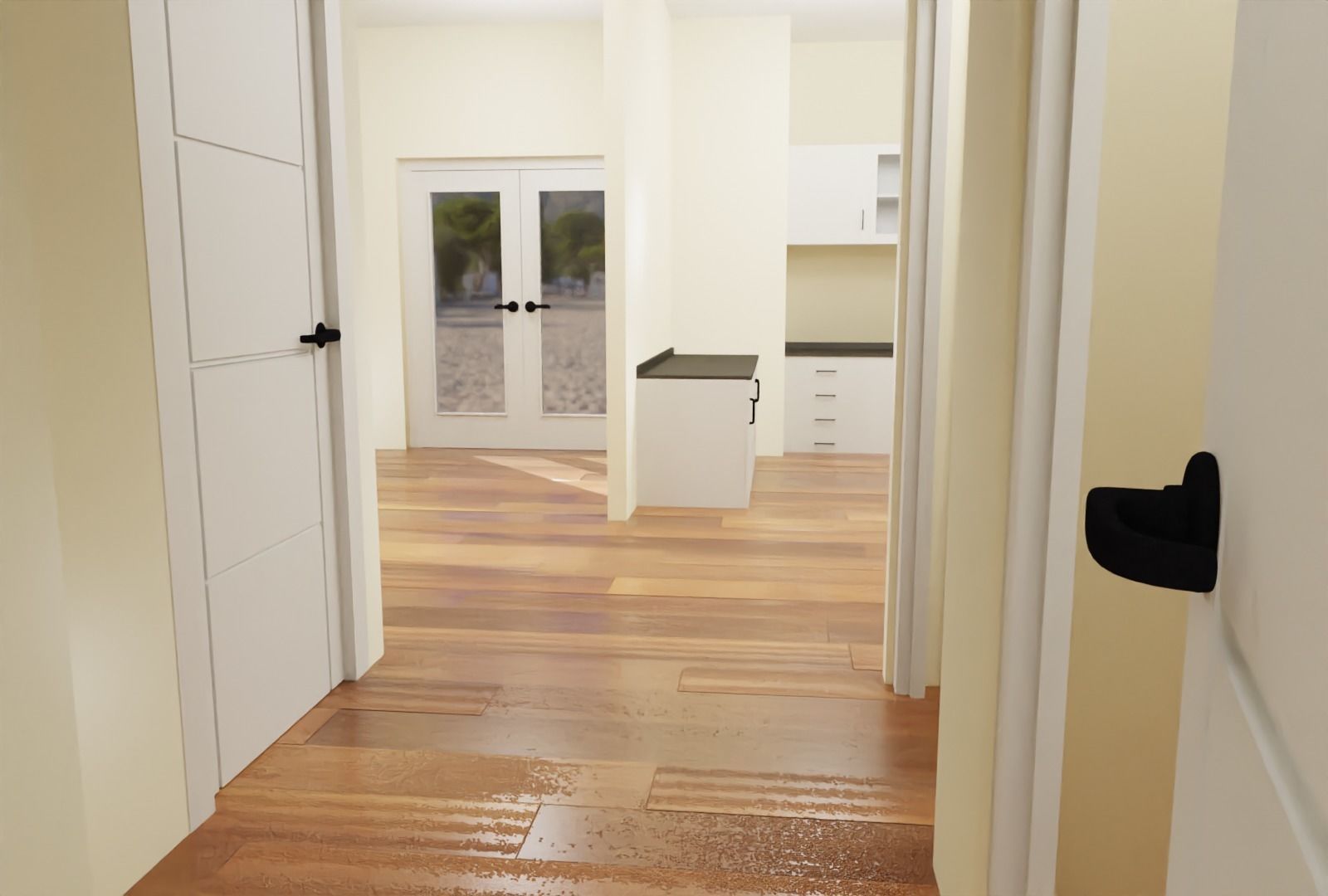 Architectural Building Floor Plan Low-poly 3D model_1