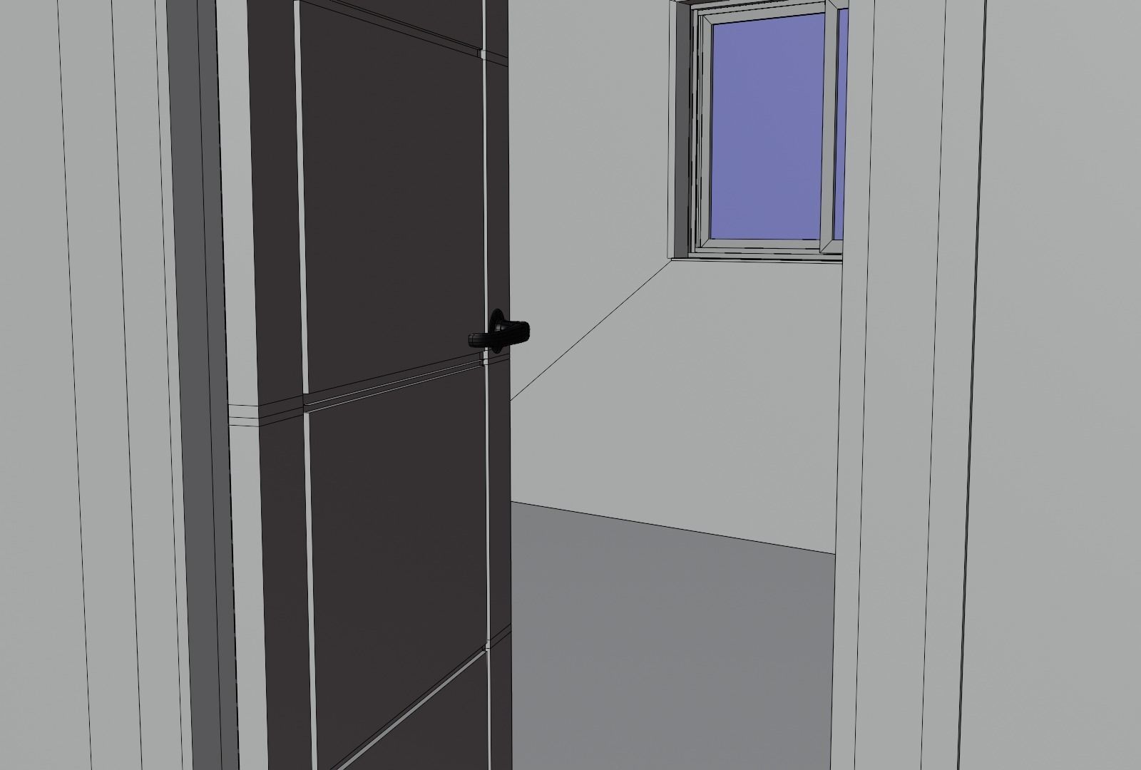 Architectural Building Floor Plan Low-poly 3D model_11