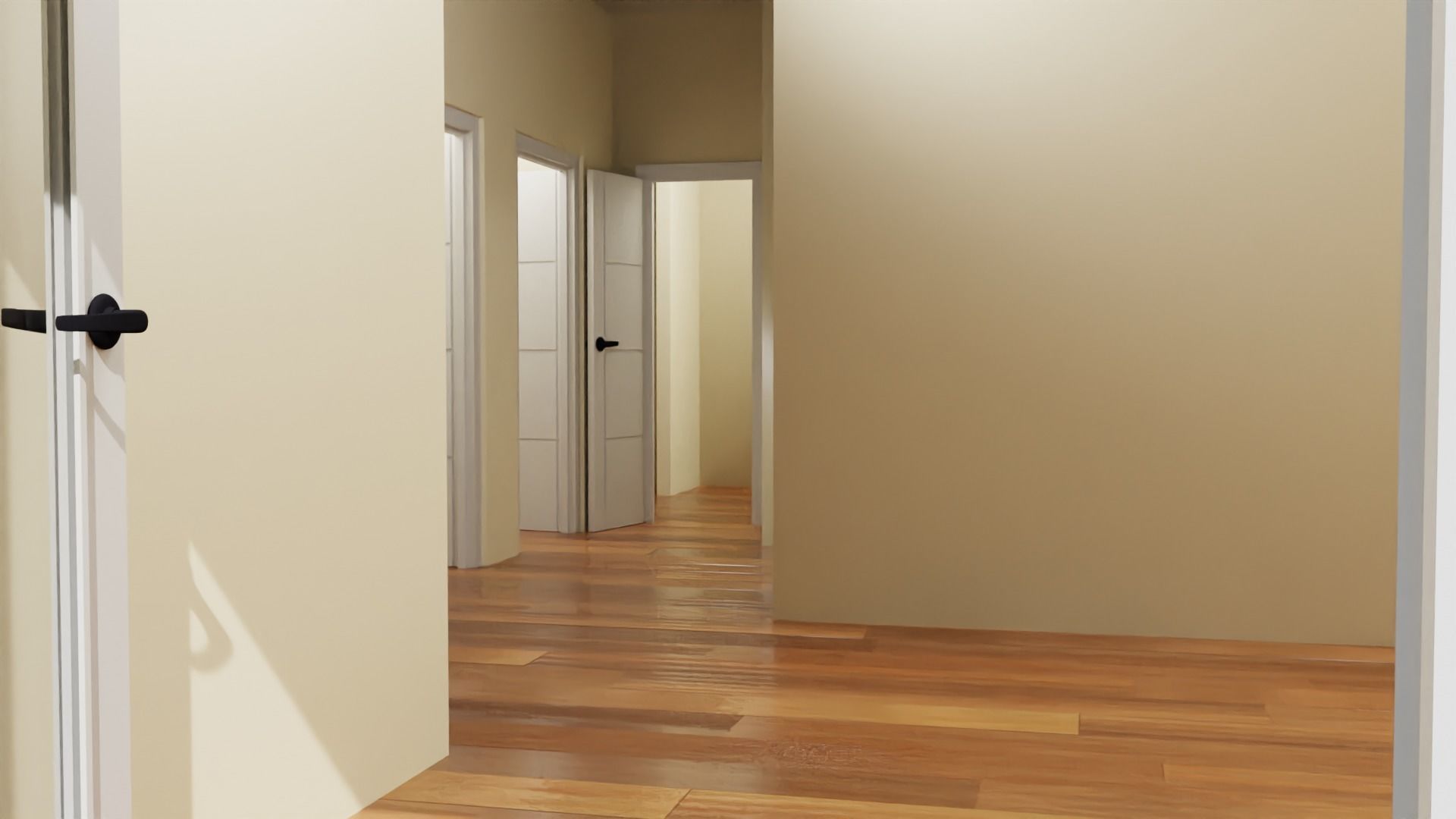 Architectural Building Floor Plan Low-poly 3D model_4