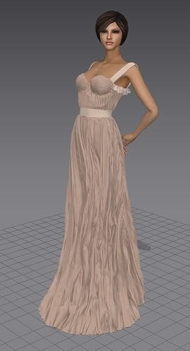 Avatar02 woman in dress 3D model