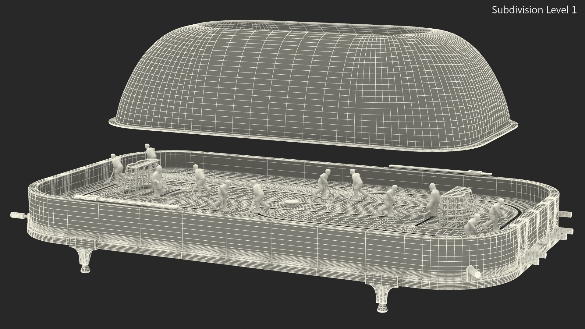 Stiga Stanley Cup Table Hockey with Game Stand Dome 3D model_24