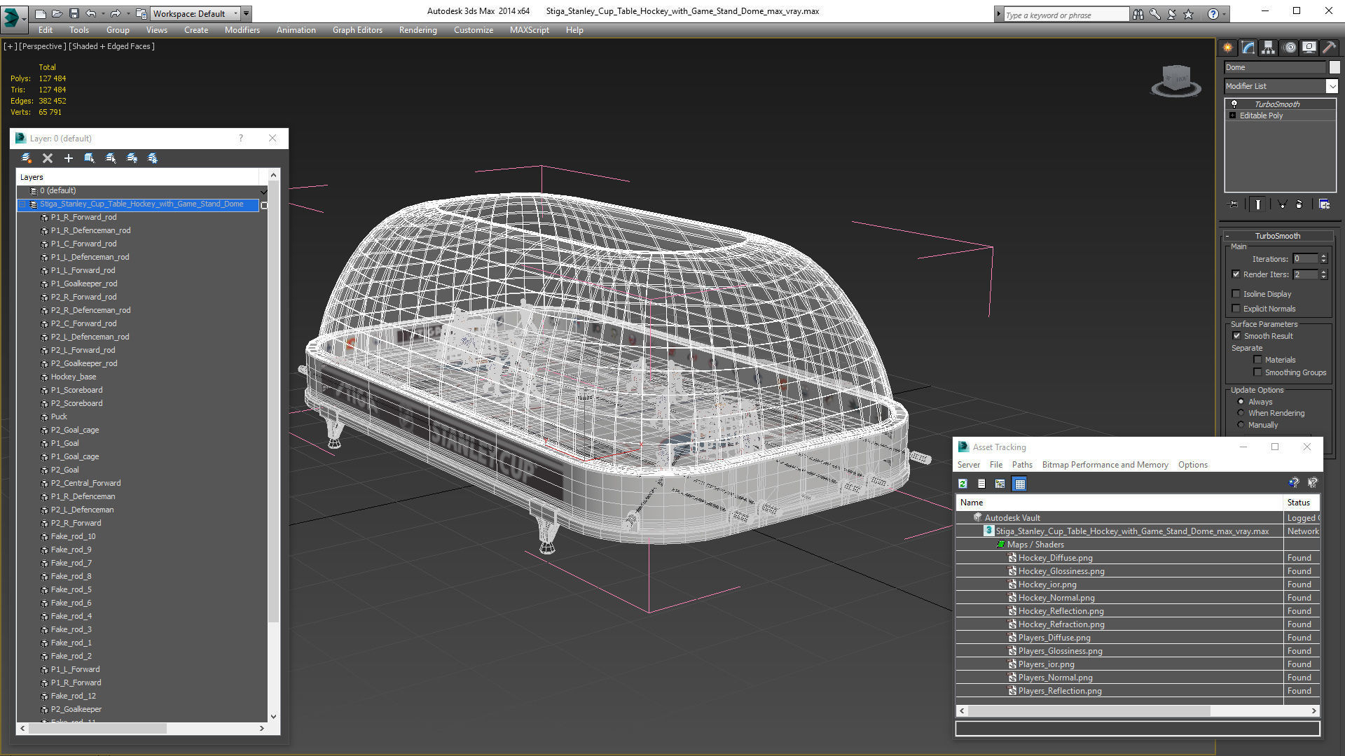 Stiga Stanley Cup Table Hockey with Game Stand Dome 3D model_27