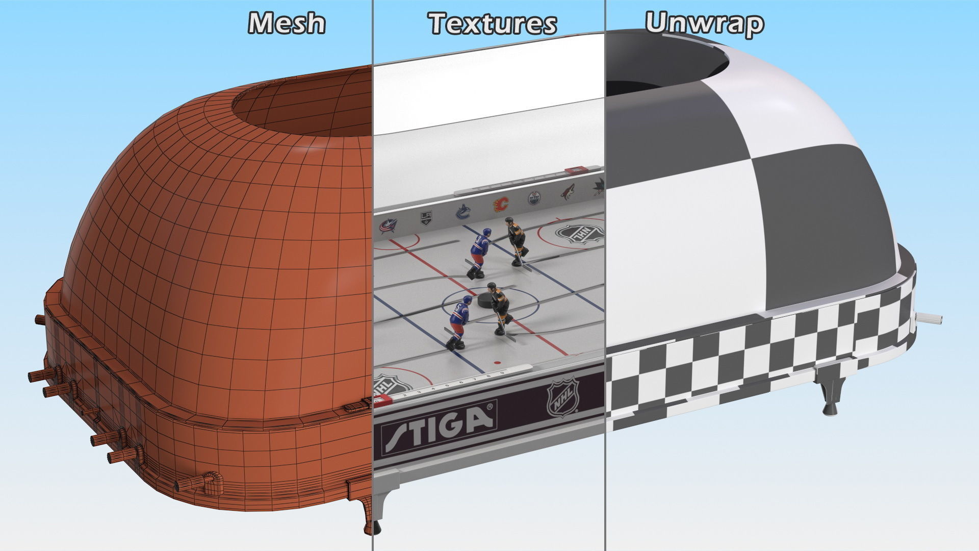 Stiga Stanley Cup Table Hockey with Game Stand Dome 3D model_22