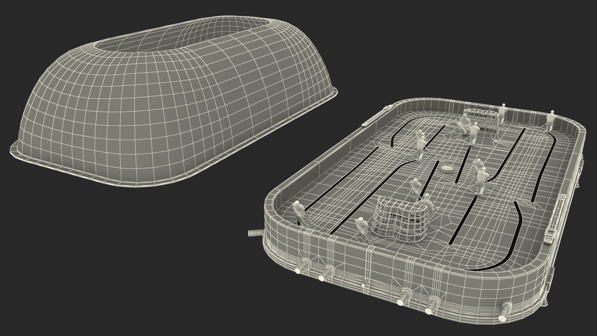 Stiga Stanley Cup Table Hockey with Game Stand Dome 3D model_30