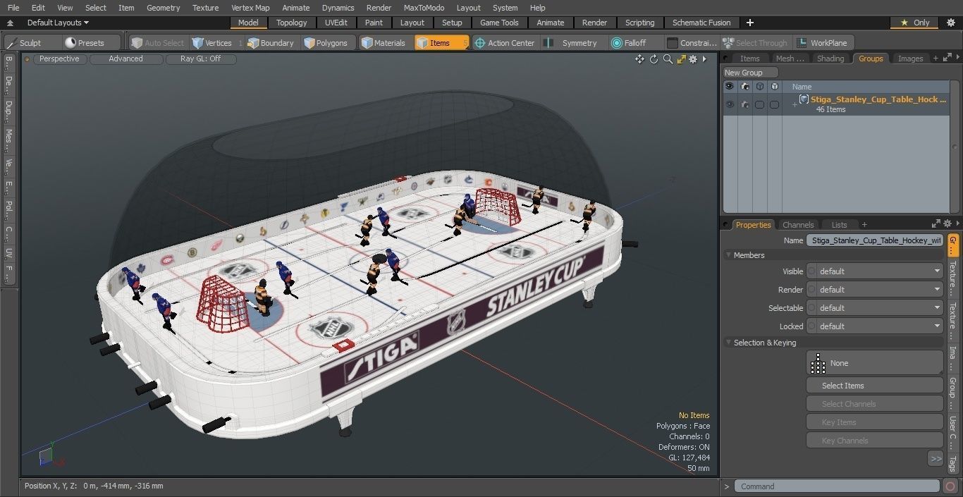 Stiga Stanley Cup Table Hockey with Game Stand Dome 3D model_35