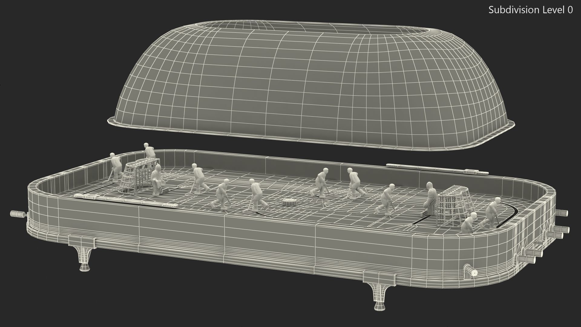 Stiga Stanley Cup Table Hockey with Game Stand Dome 3D model_23