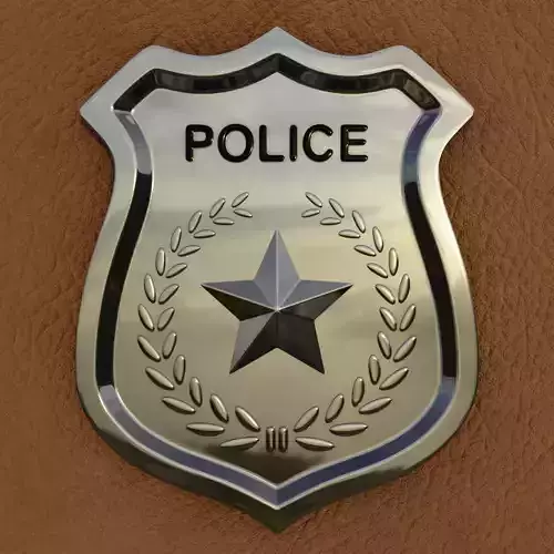 Police Badge -render and 3D printing