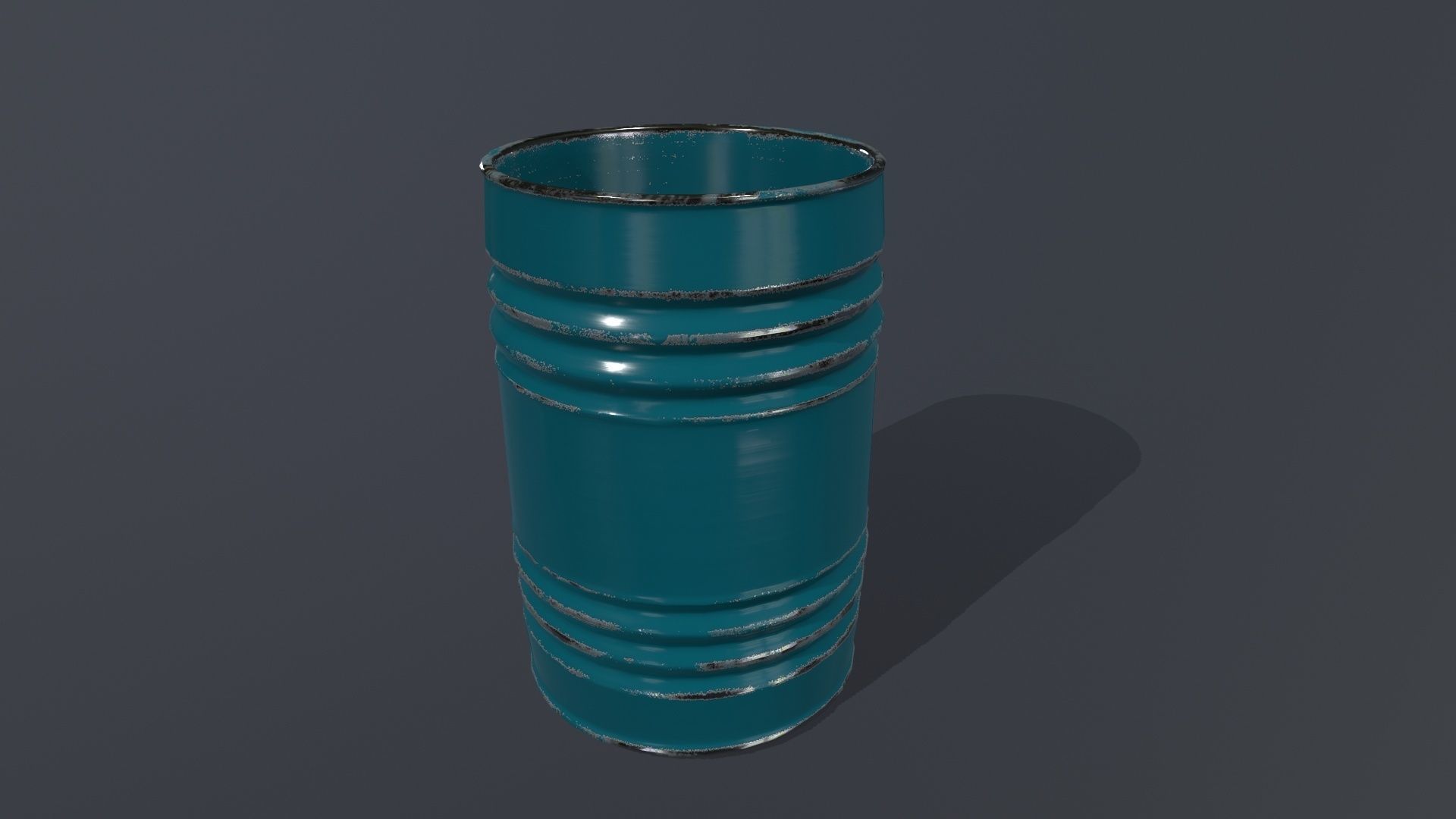 Barrel Set Low-poly 3D model_14