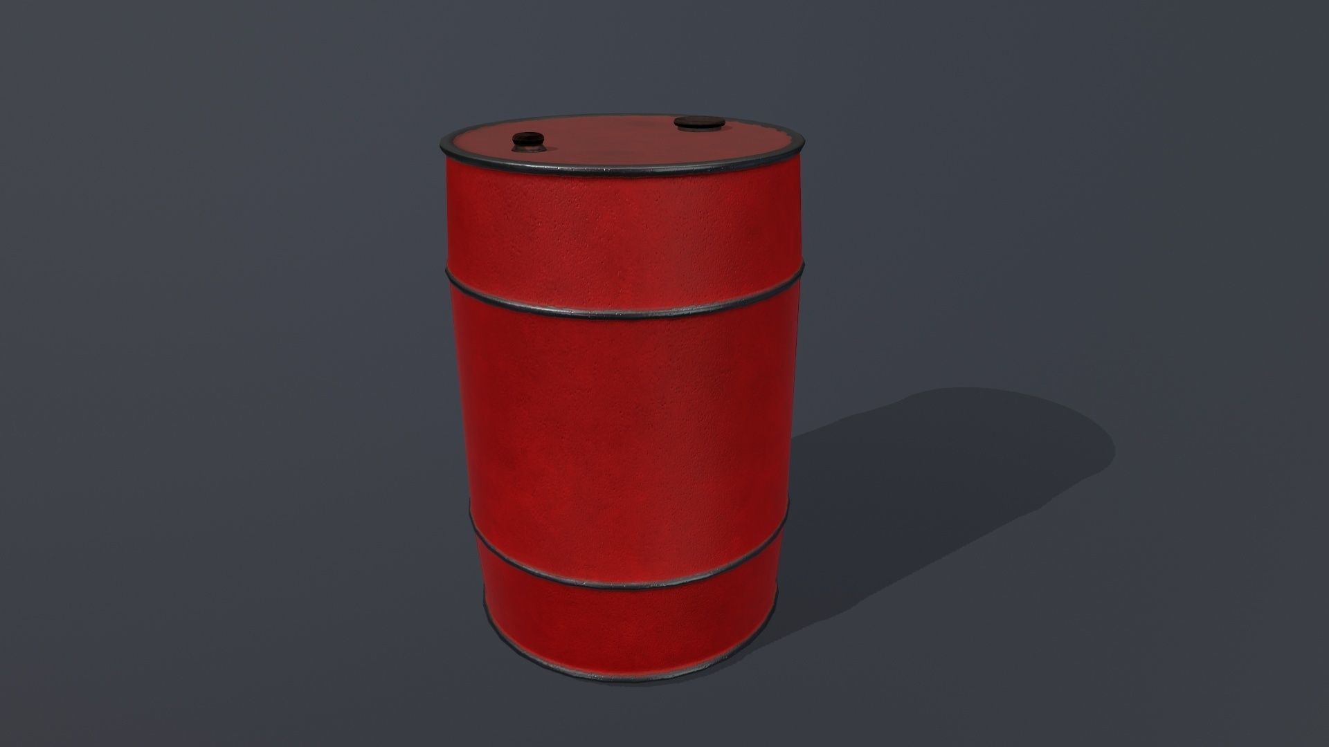 Barrel Set Low-poly 3D model_4