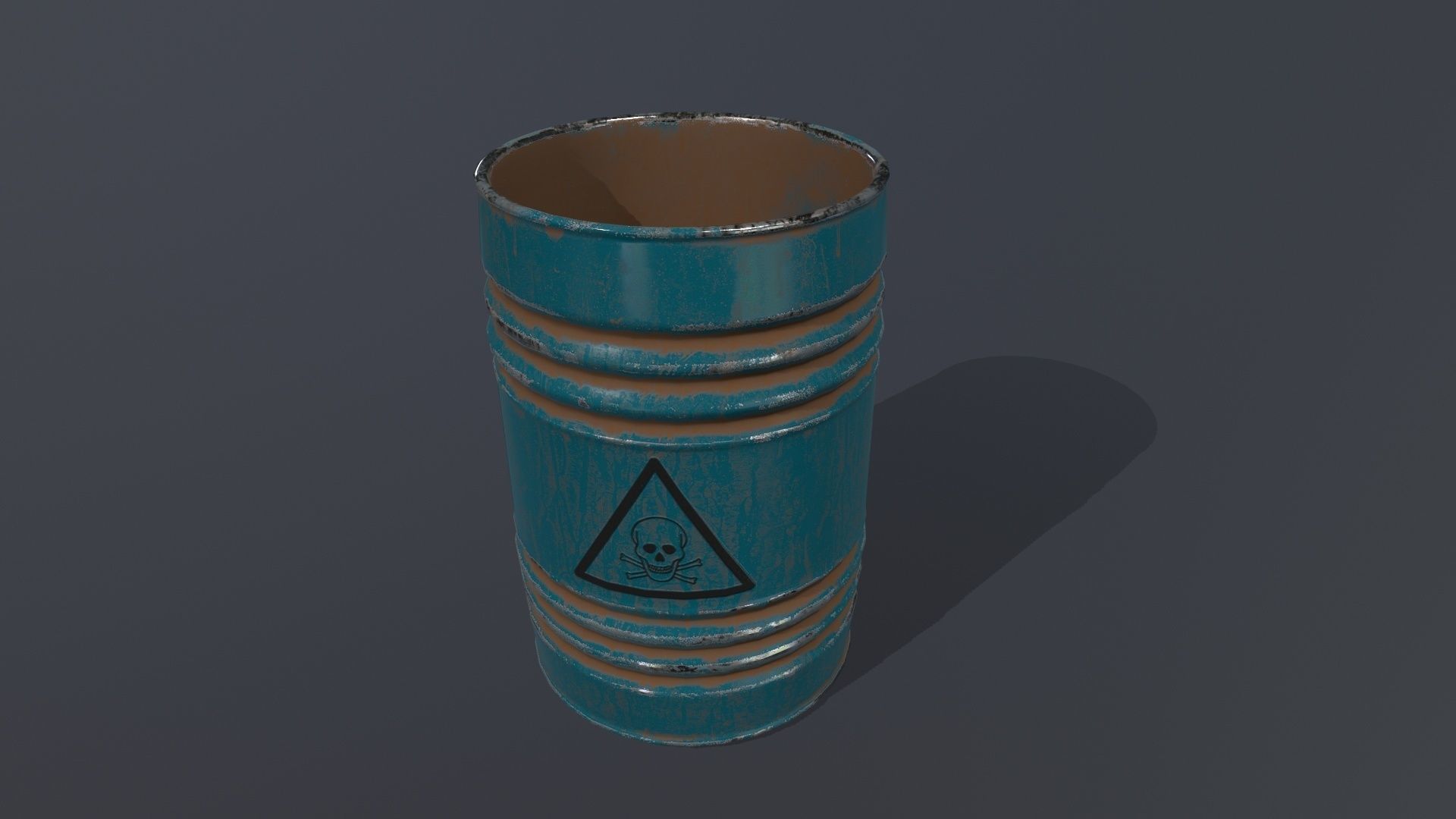 Barrel Set Low-poly 3D model_12