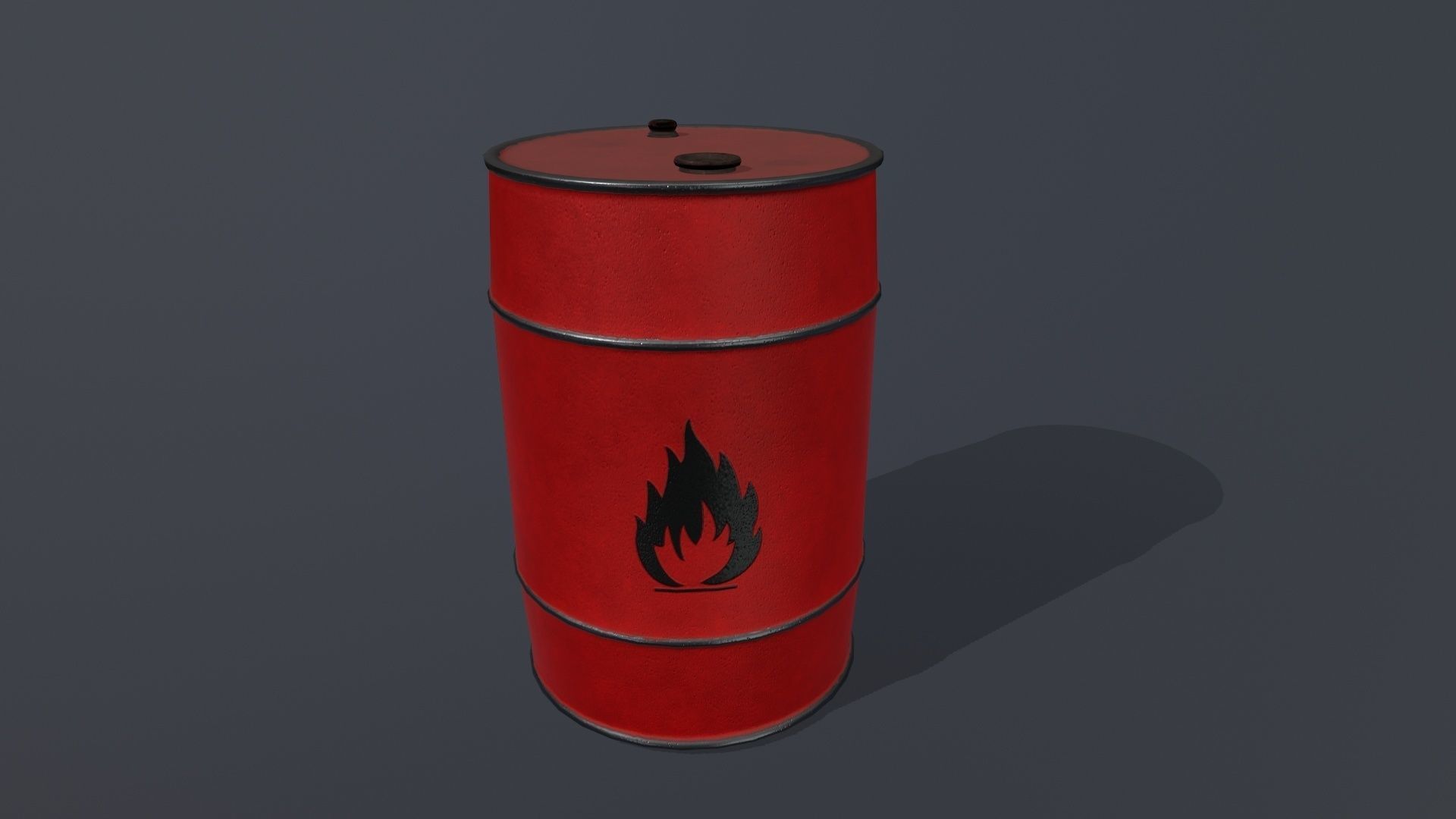 Barrel Set Low-poly 3D model_5