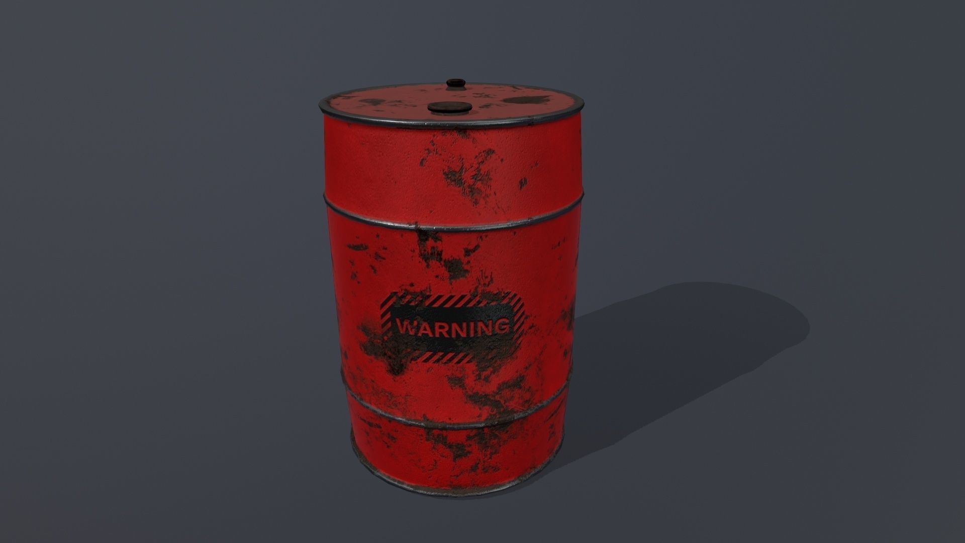 Barrel Set Low-poly 3D model_3