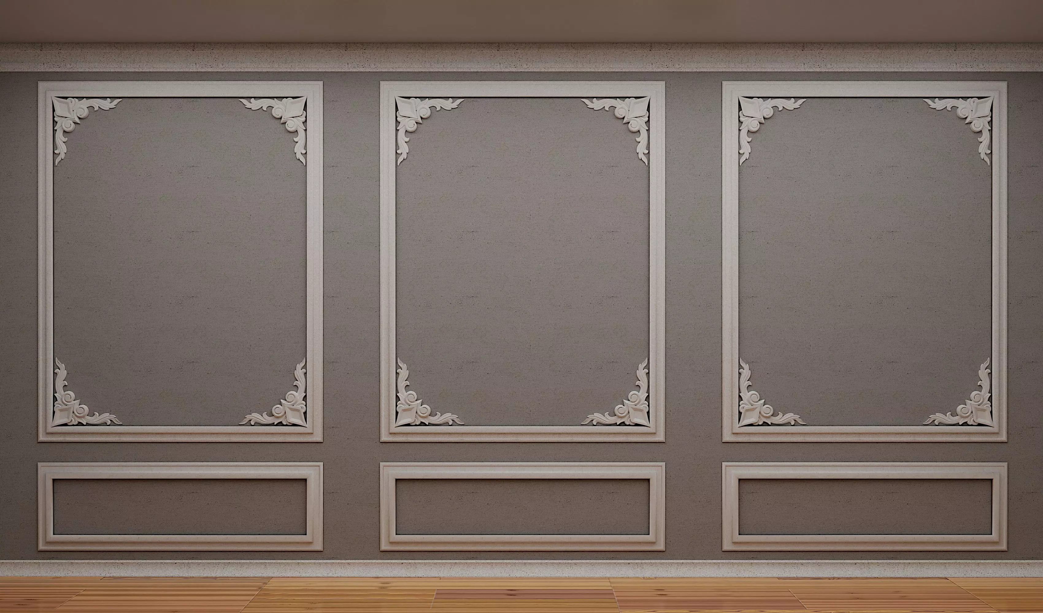 Classic Interior Wall Decoration 3D model Low-poly 3D model_0