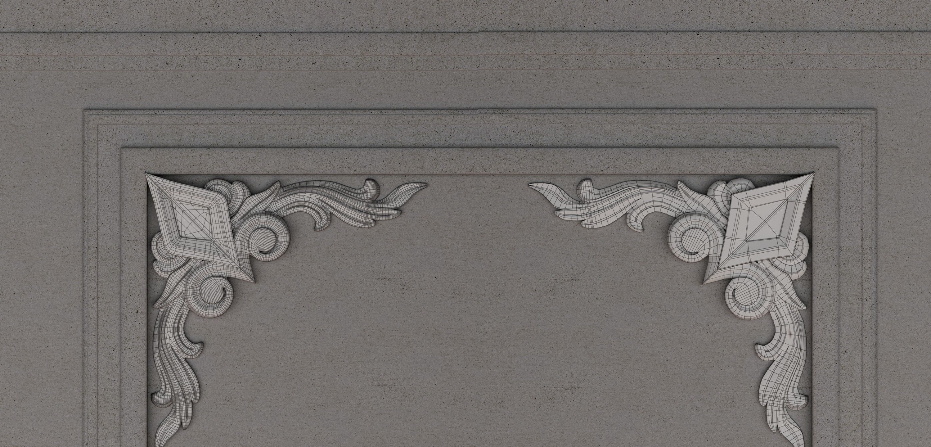 Classic Interior Wall Decoration 3D model Low-poly 3D model_2