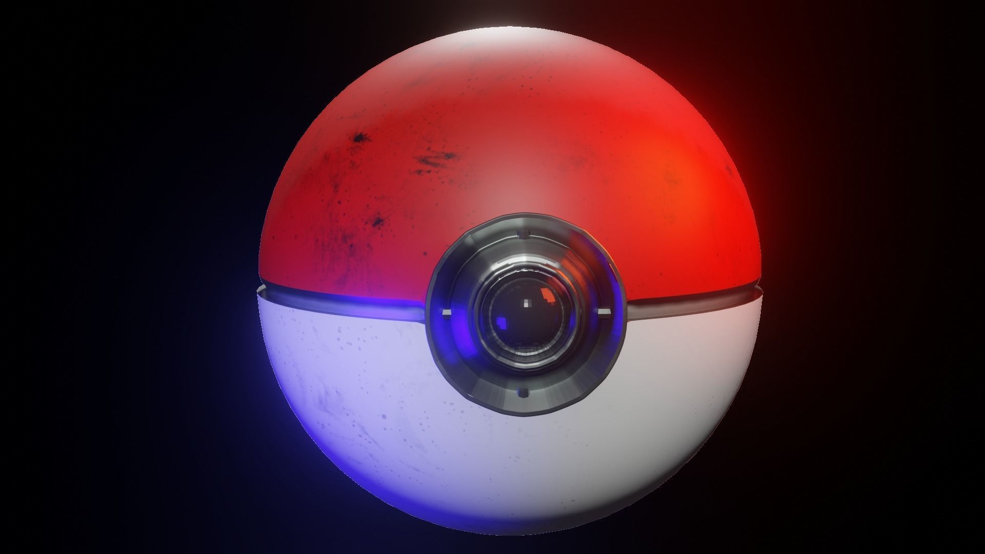 pokeball pokemon ball - pokemon grenade Low-poly 3D model_1