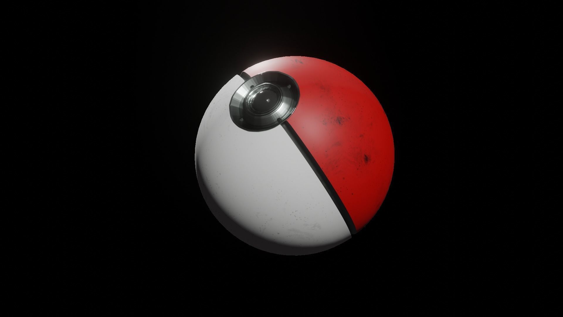 pokeball pokemon ball - pokemon grenade Low-poly 3D model_2