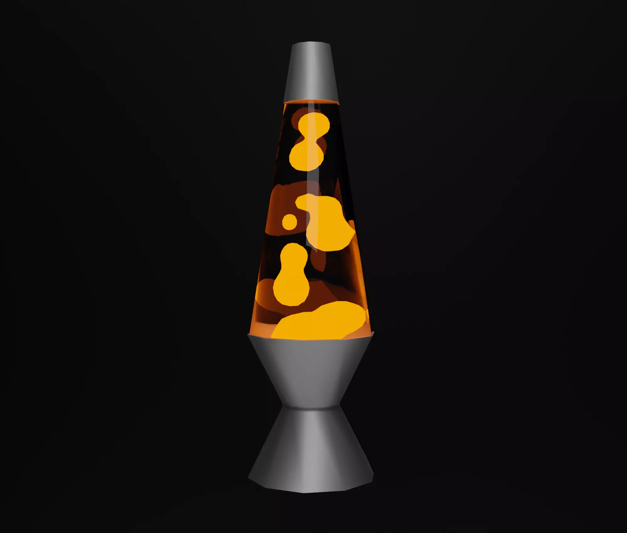 Lava lamp Low-poly 3D model_0