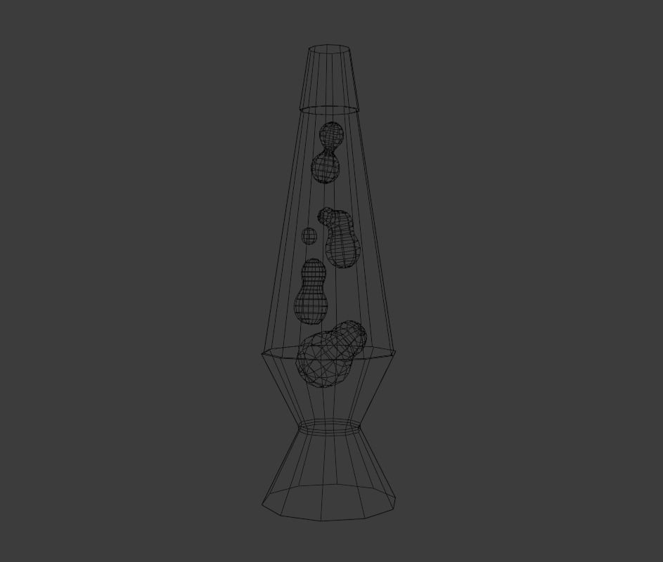 Lava lamp Low-poly 3D model_2