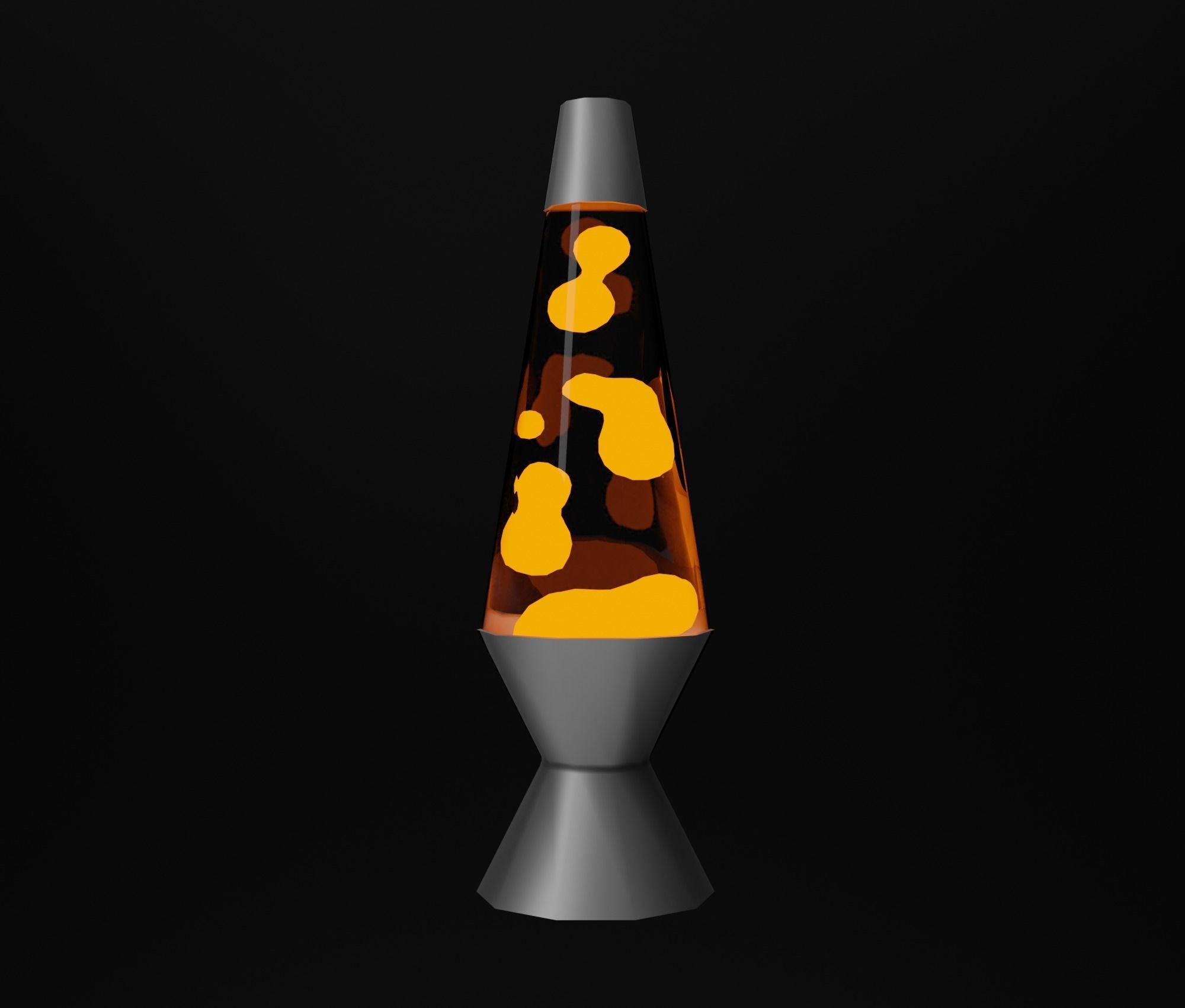 Lava lamp Low-poly 3D model_3