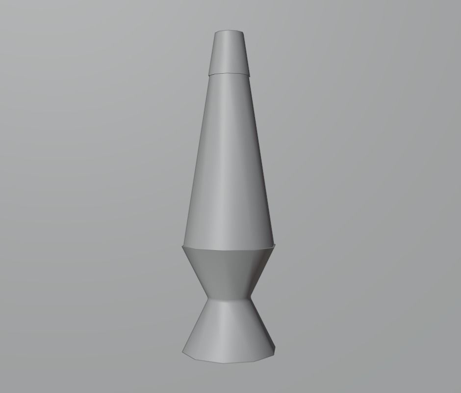 Lava lamp Low-poly 3D model_1