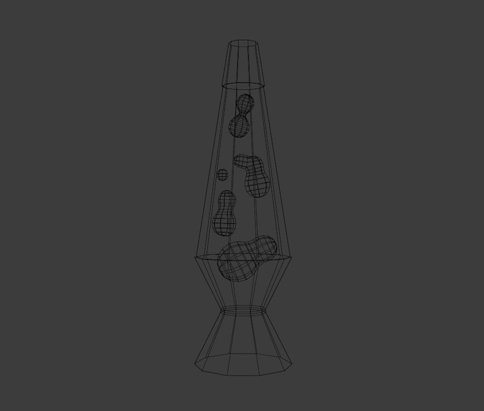 Lava lamp Low-poly 3D model_4