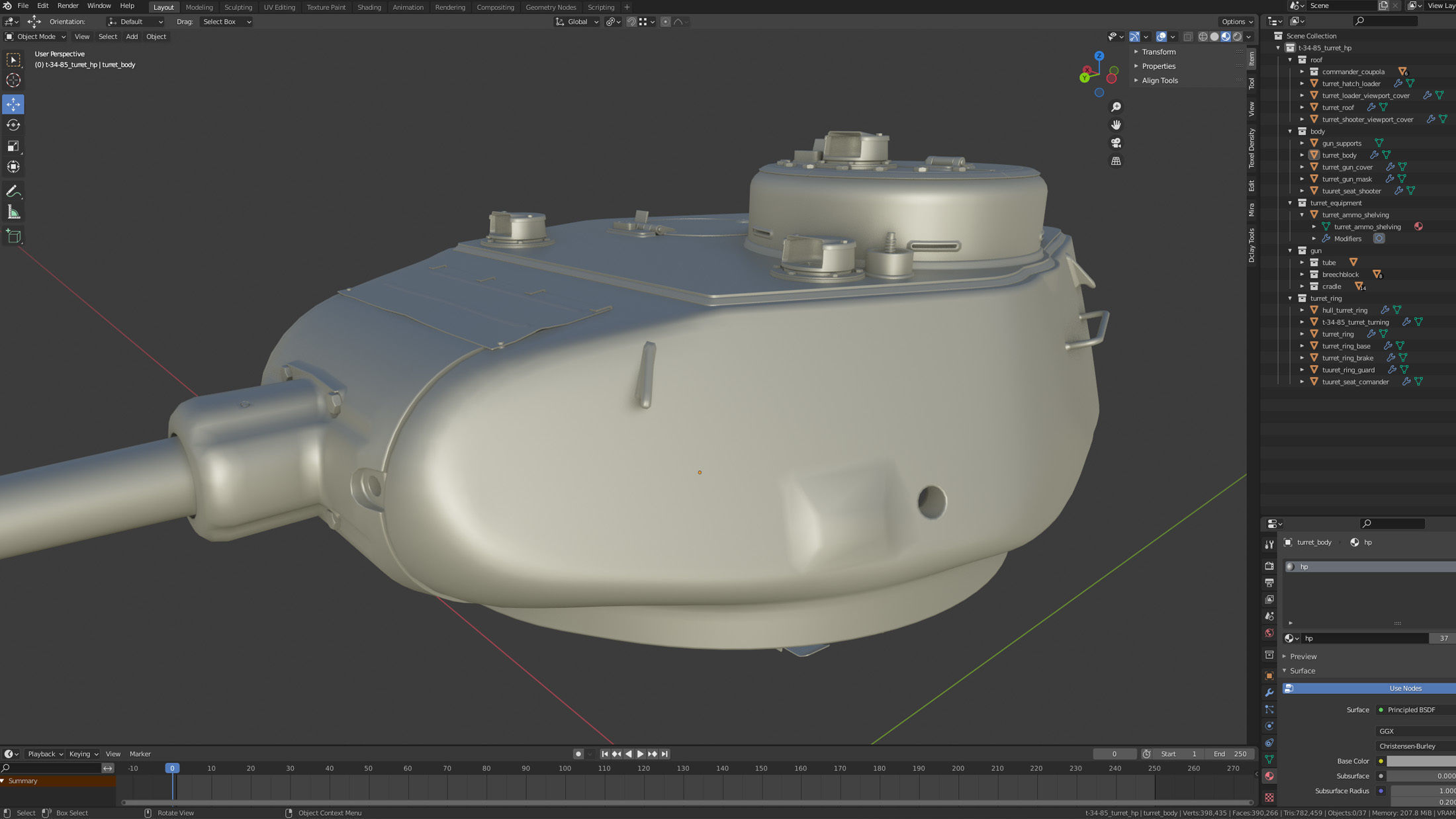 T-34-85 Turret High-Poly 3D model_20