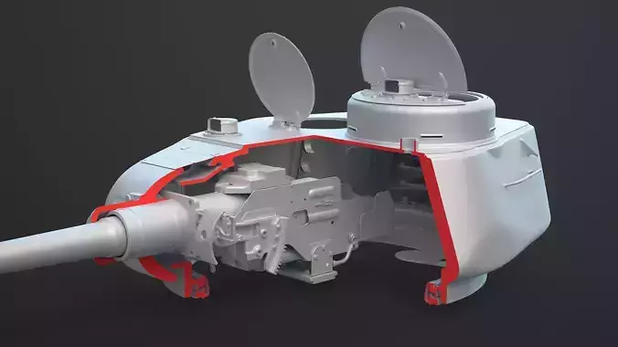 T-34-85 Turret High-Poly 3D model