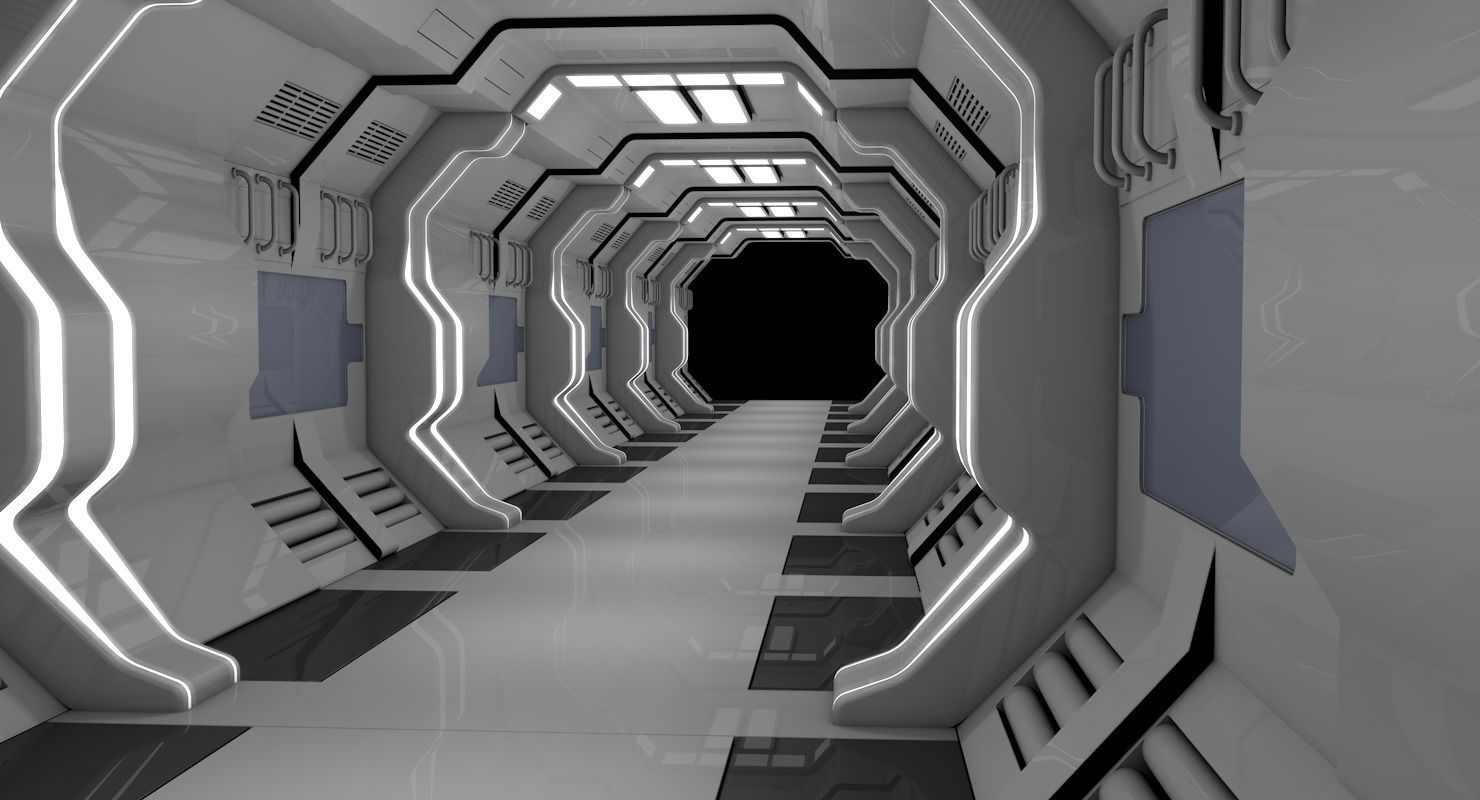 Sci Fi Corridor 3D model | CGTrader
