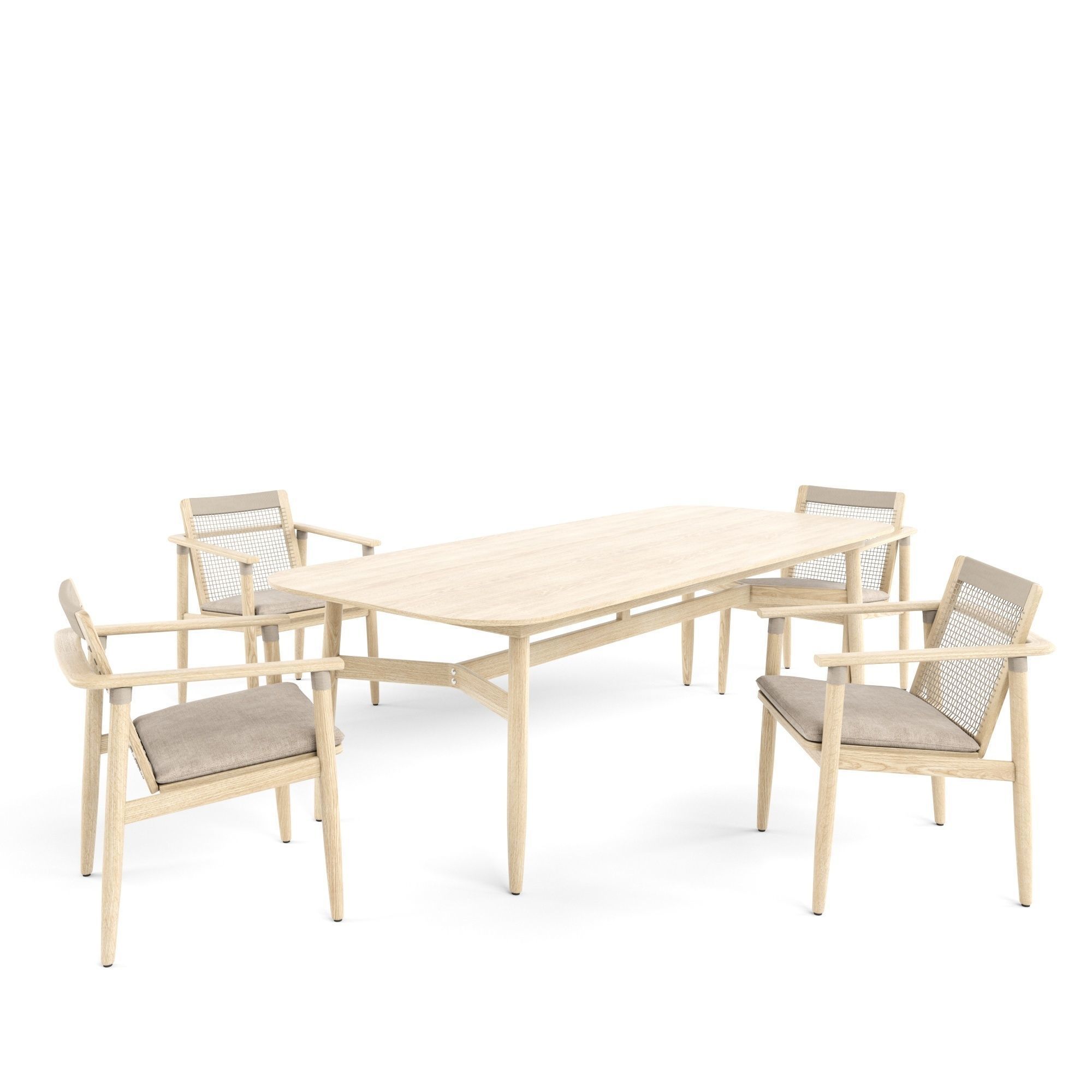 David dining table and chairs set 3D model_6