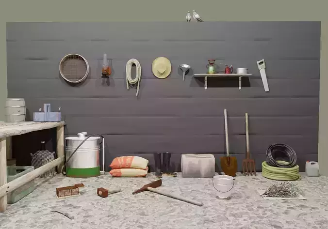 Agricultural tools and other stuff 3D model