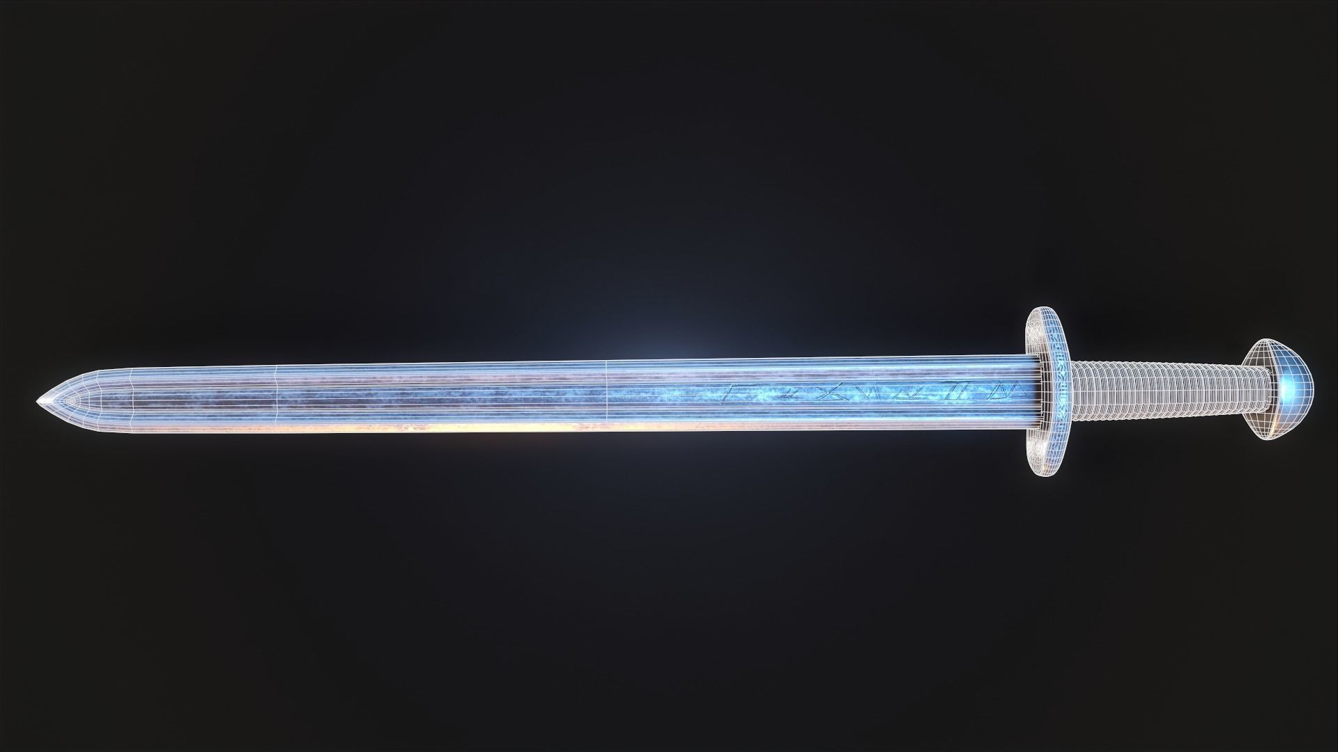 Viking Sword Low-poly 3D model_10