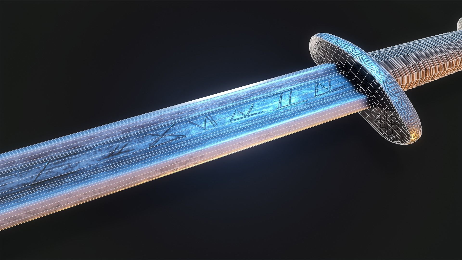 Viking Sword Low-poly 3D model_12