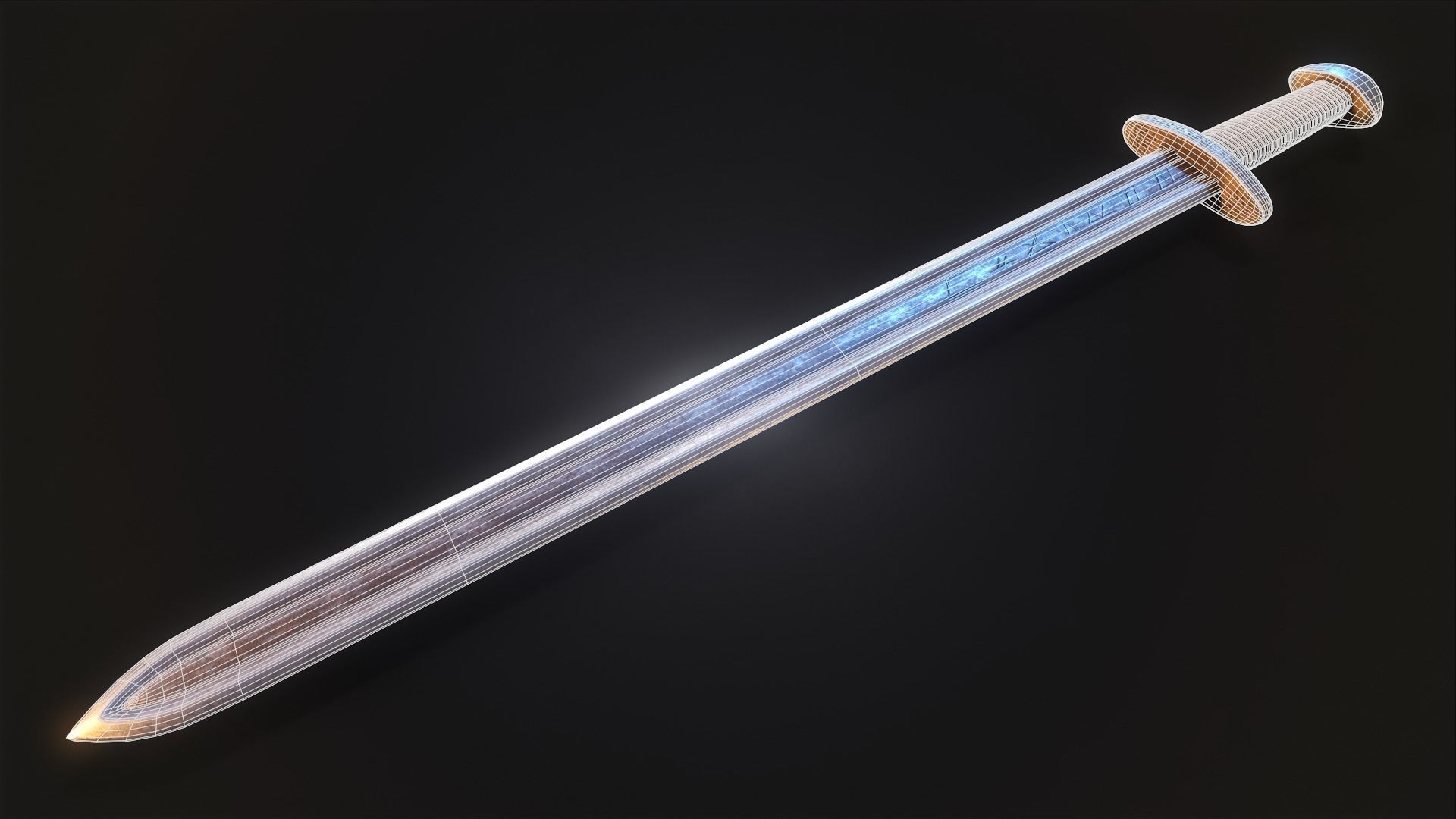 Viking Sword Low-poly 3D model_8
