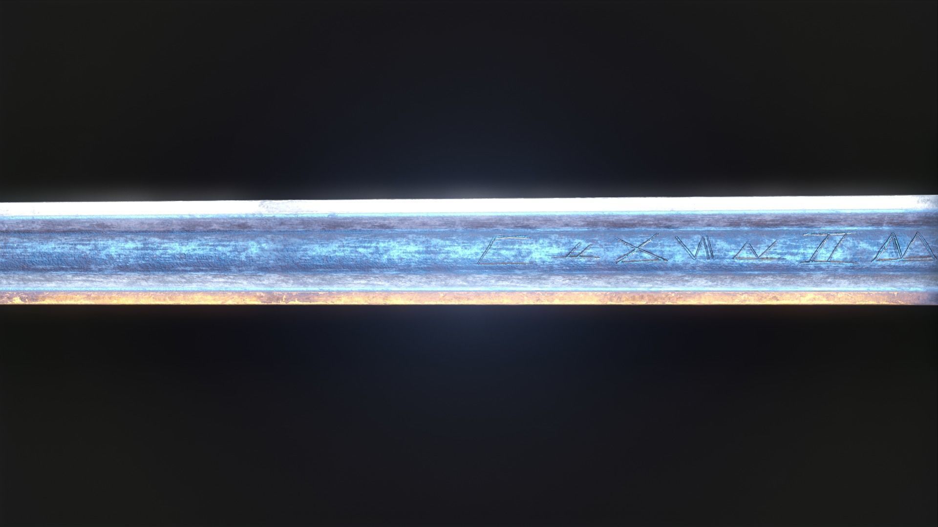 Viking Sword Low-poly 3D model_7