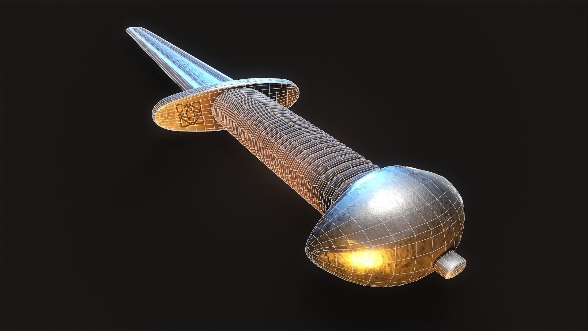 Viking Sword Low-poly 3D model_14