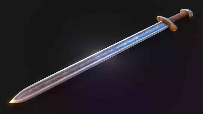Viking Sword Low-poly 3D model