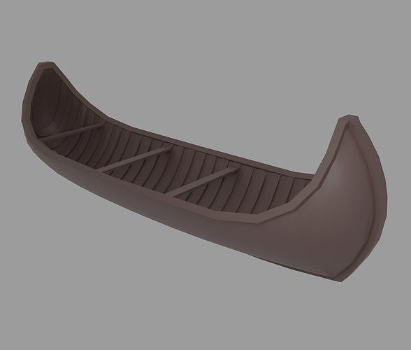 Canoe Low-poly 3D model