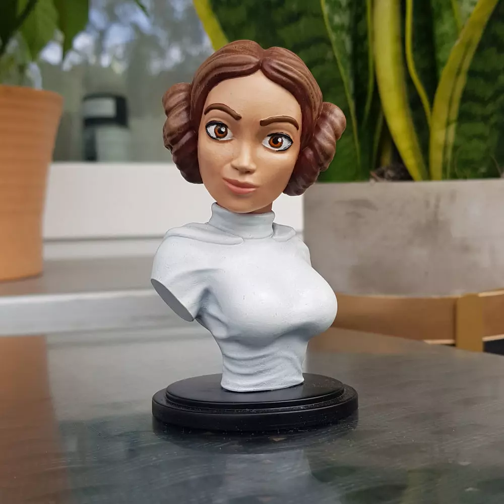 Princess Leia - Stylized Bust 3D print model_0