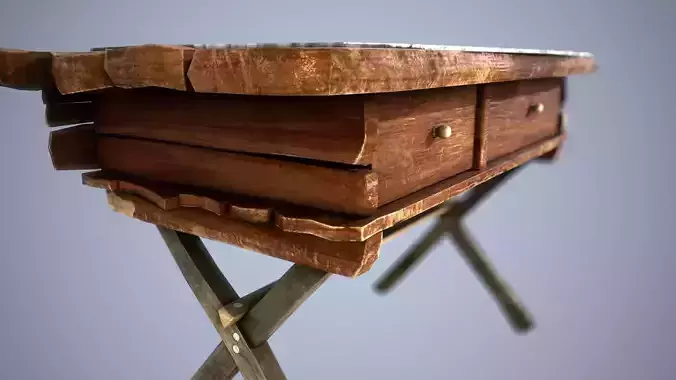 Wooden craft table for gamedev